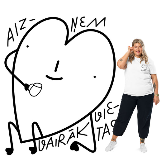 Aizņem vairāk vietas (maziņš) t-krekls