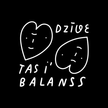 Dzīve tas i` balanss t-krekls