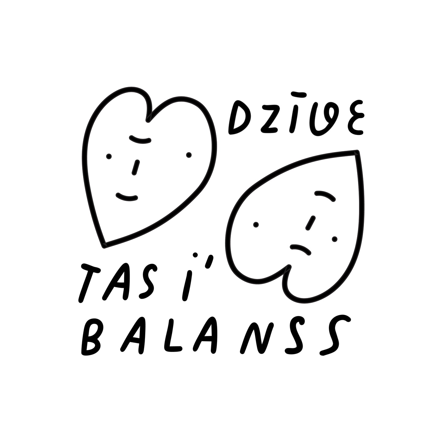 Dzīve tas i` balanss t-krekls