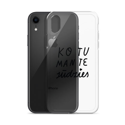 ko tu man te sūdzies caurspīdīgs telefona iphone vāciņš